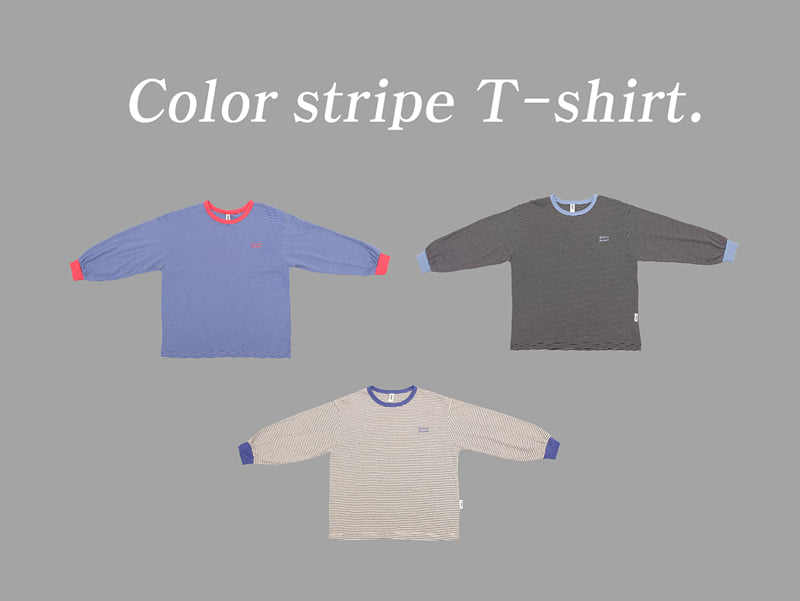Jenny Basic - Korean Children Fashion - #discoveringself - Collar Stripe Tee - 10