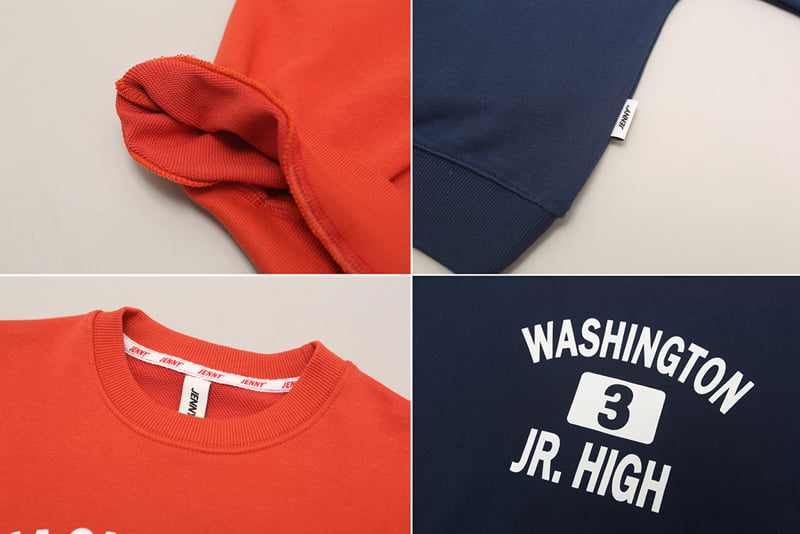 Jenny Basic - Korean Children Fashion - #kidsshorts - White Washington Sweatshirt - 11