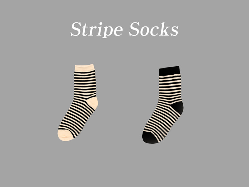 Jenny Basic - Korean Children Fashion - #kidsshorts - Striped Socks - 7
