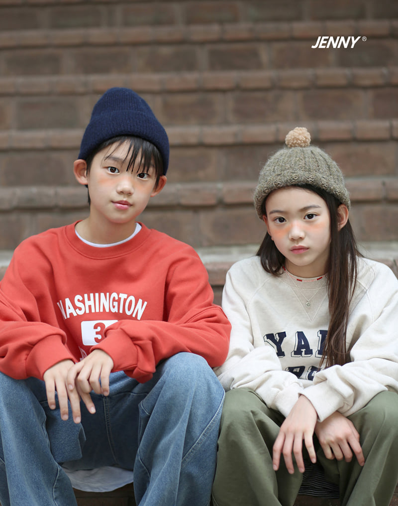 Jenny Basic - Korean Children Fashion - #prettylittlegirls - White Washington Sweatshirt - 2