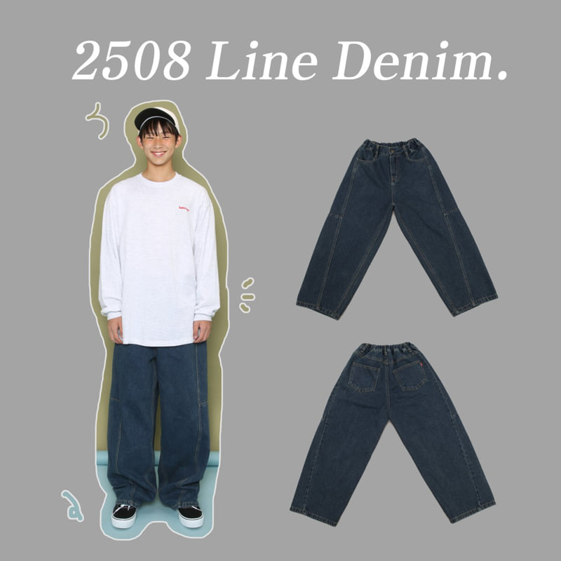 Jenny Basic - Korean Children Fashion - #prettylittlegirls - 2508 Line Denim Pants