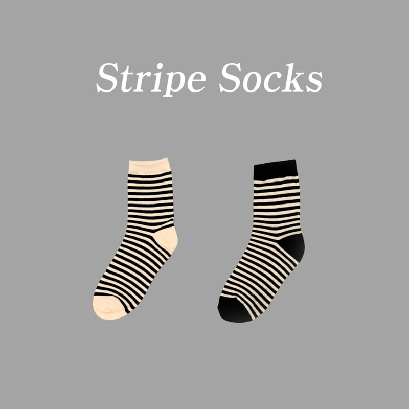 Jenny Basic - Korean Children Fashion - #stylishchildhood - Striped Socks