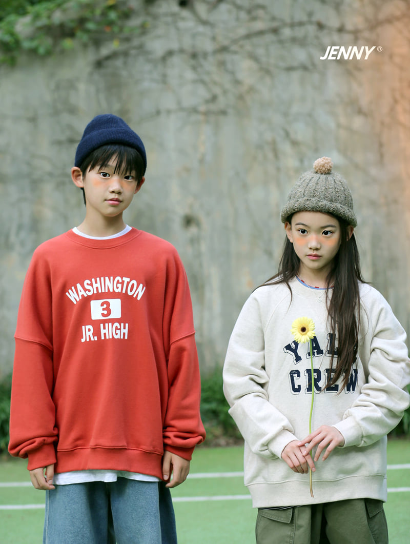 Jenny Basic - Korean Children Fashion - #todddlerfashion - White Washington Sweatshirt - 3