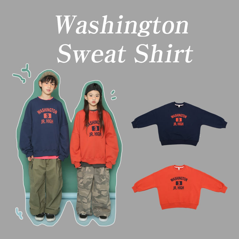 Jenny Basic - Korean Children Fashion - #todddlerfashion - Washington Sweatshirt