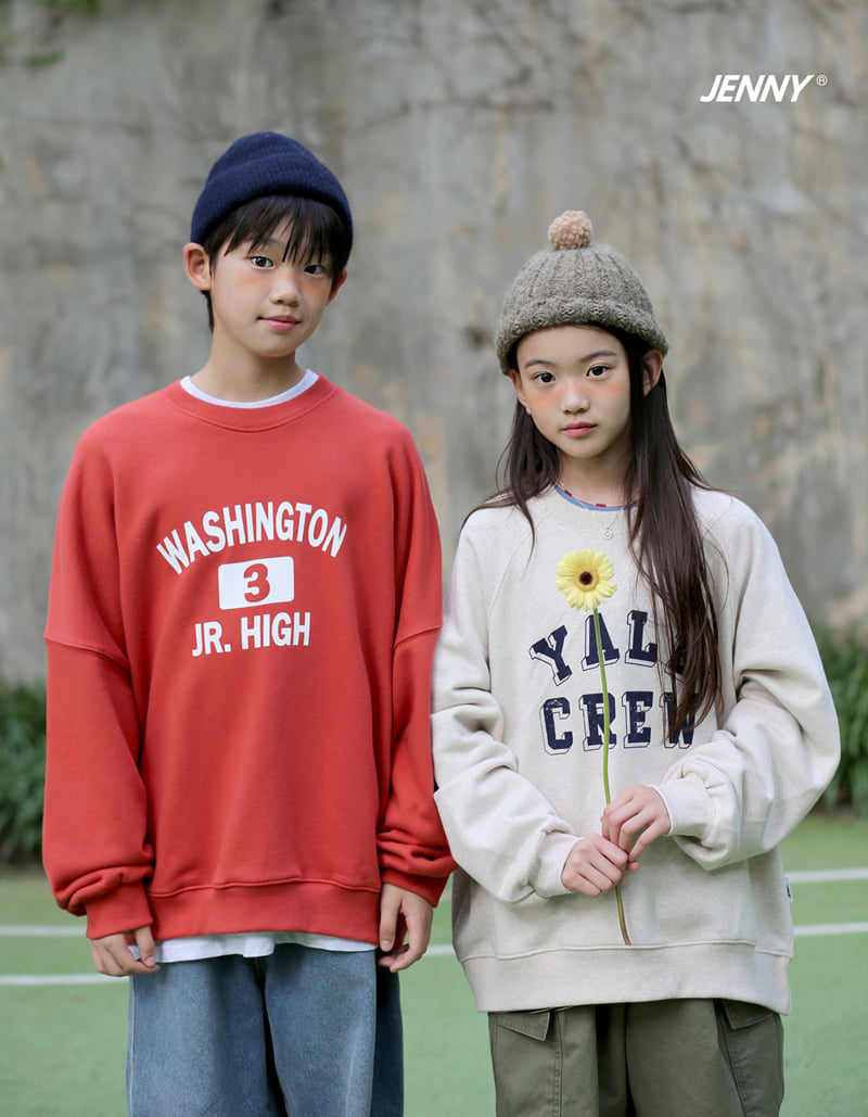 Jenny Basic - Korean Children Fashion - #todddlerfashion - White Washington Sweatshirt - 4