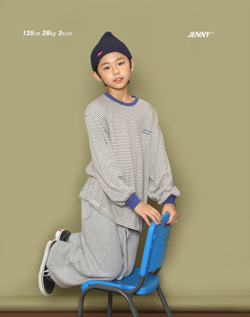 Jenny Basic - Korean Children Fashion - #toddlerclothing - Collar Stripe Tee - 5