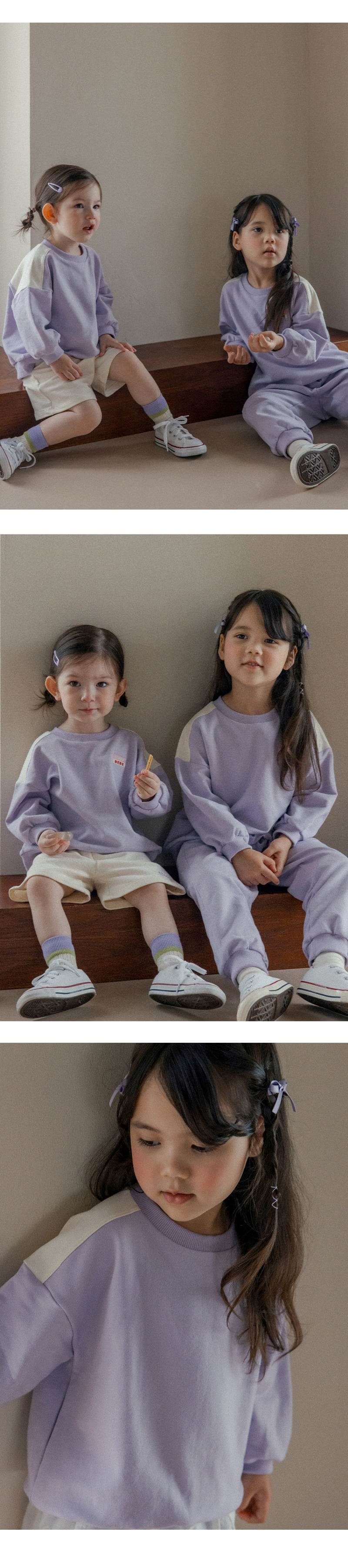 Kids Clara - Korean Baby Fashion - #babyboutique - Olve Three-piece Set-up_Purple - 4