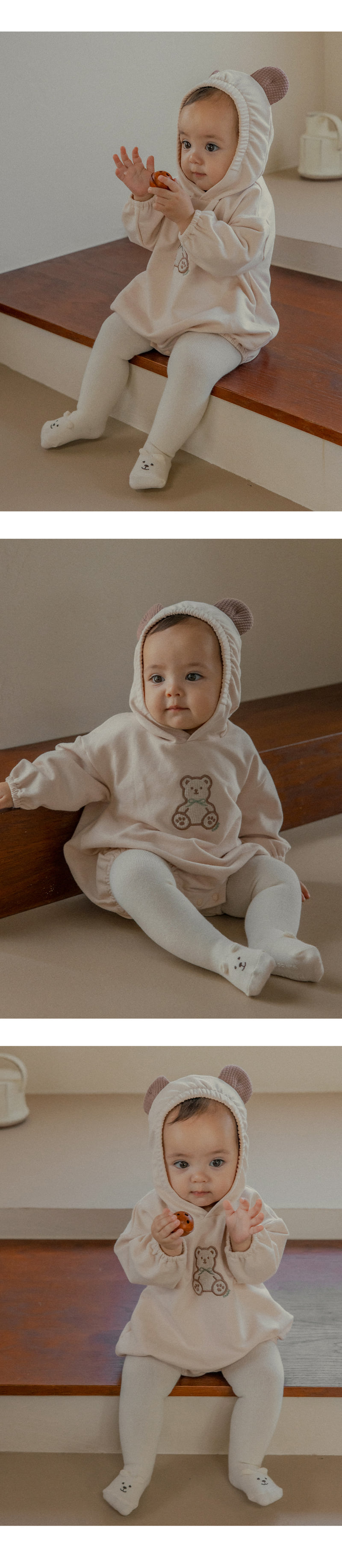Kids Clara - Korean Baby Fashion - #babyboutique - Monbear Baby Tights (Set of 5) - 2