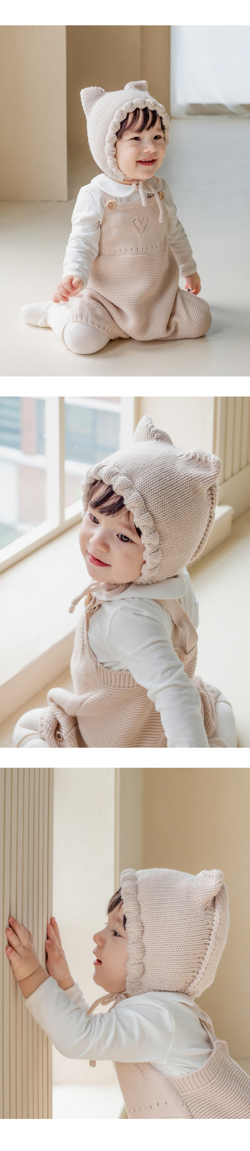 Kids Clara - Korean Baby Fashion - #babyboutique - Fla Knit Baby Bonnet - 2