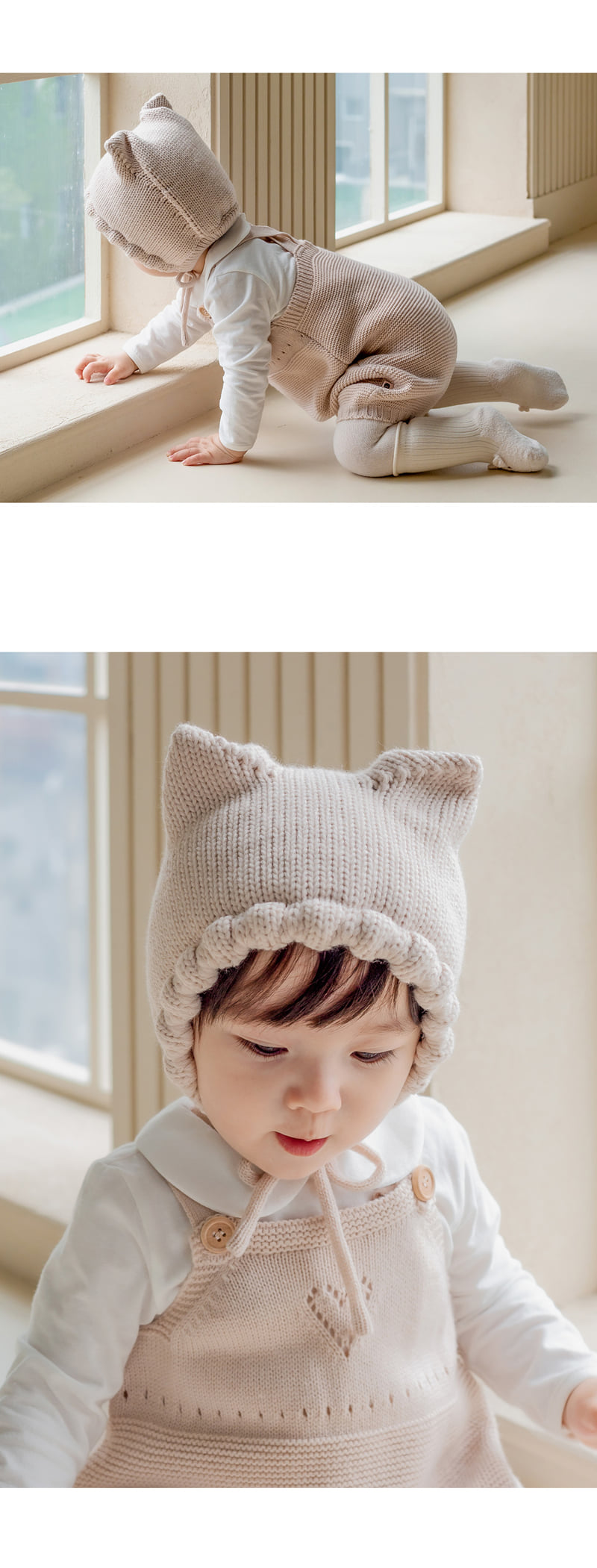 Kids Clara - Korean Baby Fashion - #babyboutique - Fla Knit Baby Bonnet - 3