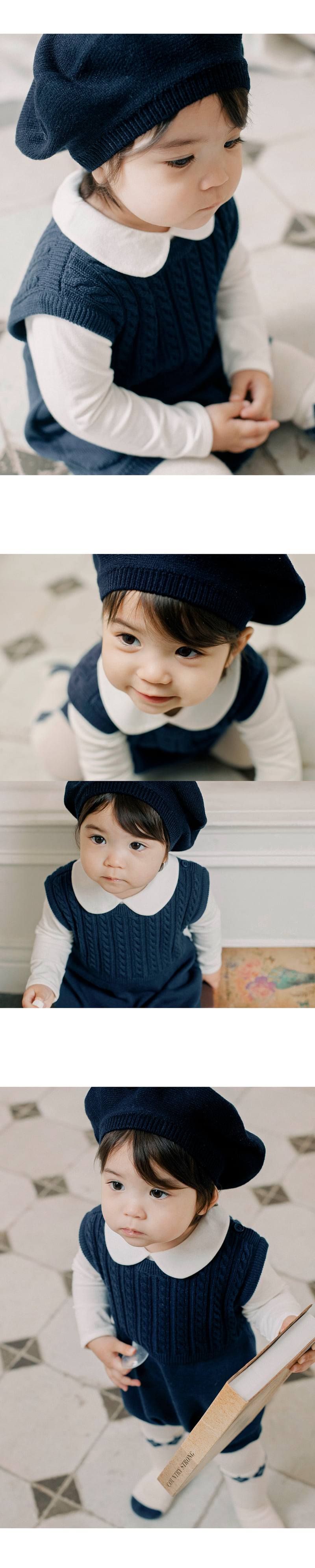 Kids Clara - Korean Baby Fashion - #babyboutique - Karen Round Baby Collar Tee - 2