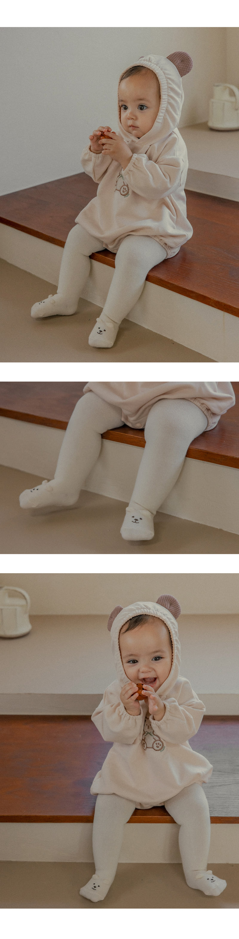Kids Clara - Korean Baby Fashion - #babyboutique - Monbear Baby Tights (Set of 5) - 4