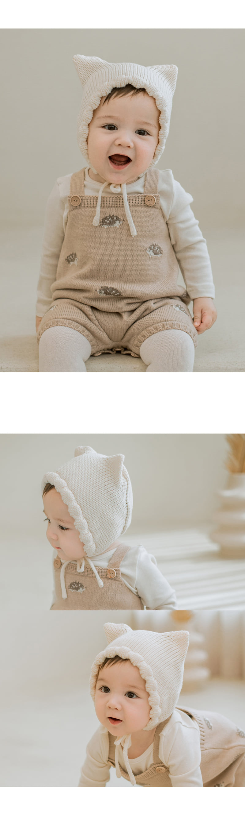 Kids Clara - Korean Baby Fashion - #babyboutique - Fla Knit Baby Bonnet - 4