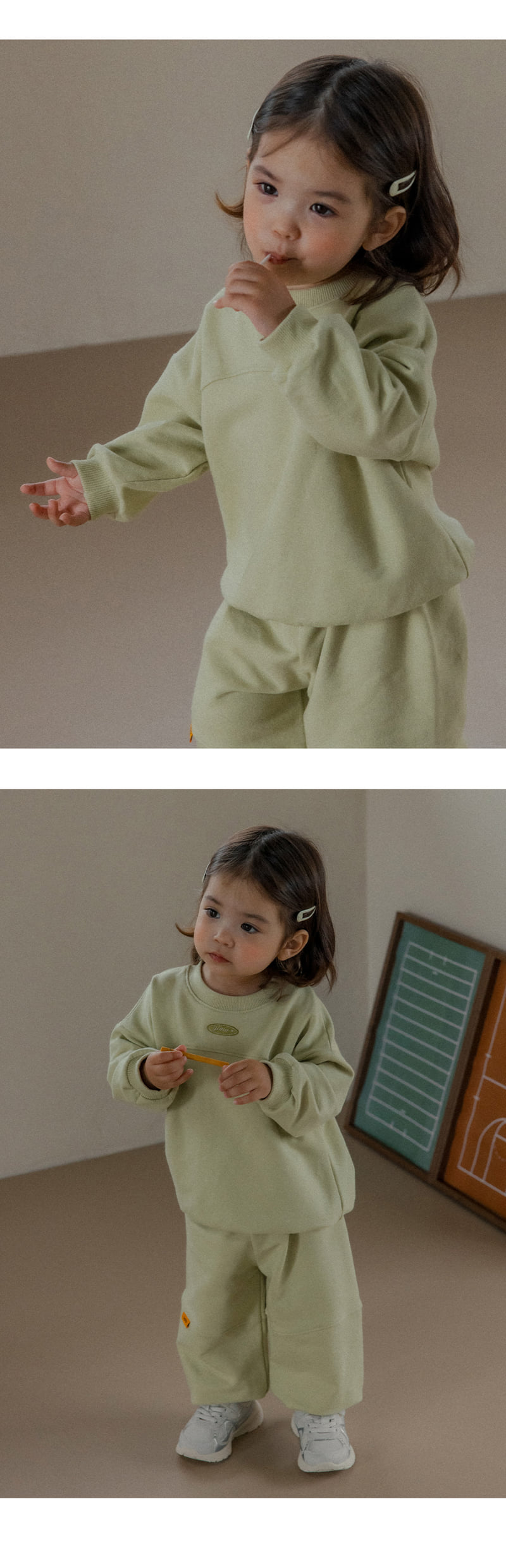Kids Clara - Korean Baby Fashion - #babyboutiqueclothing - Muscat Set-up_Olive - 4