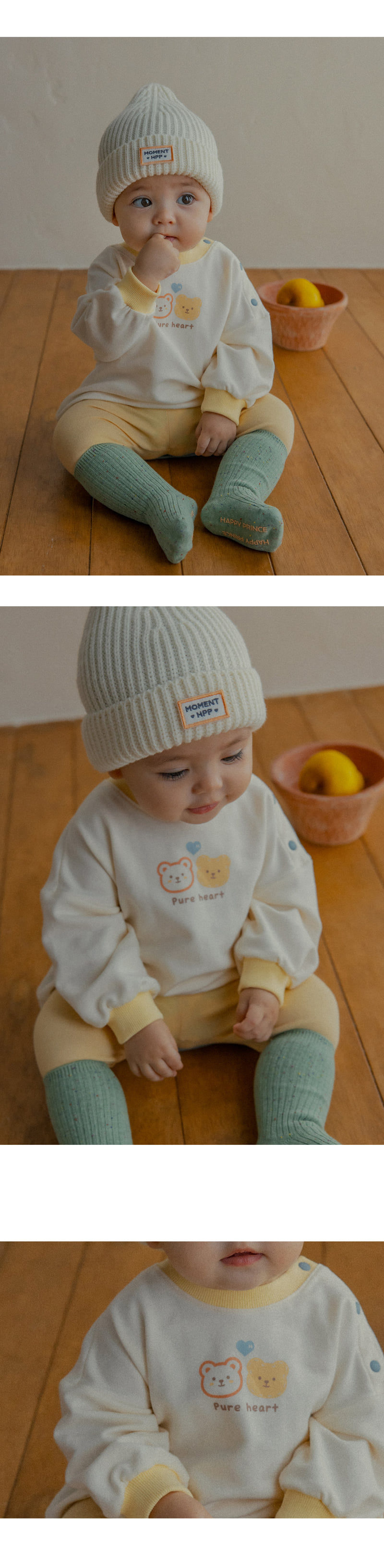 Kids Clara - Korean Baby Fashion - #babyfashion - Heart Bear Baby Sweatshirt - 2
