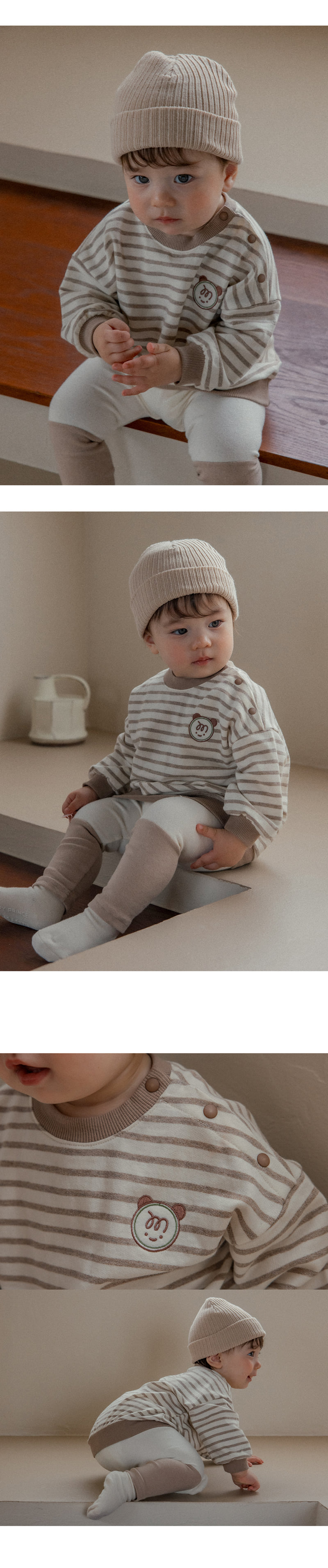 Kids Clara - Korean Baby Fashion - #babyfever - Shyro Baby Leggings Set-up_Mocha Brown - 2