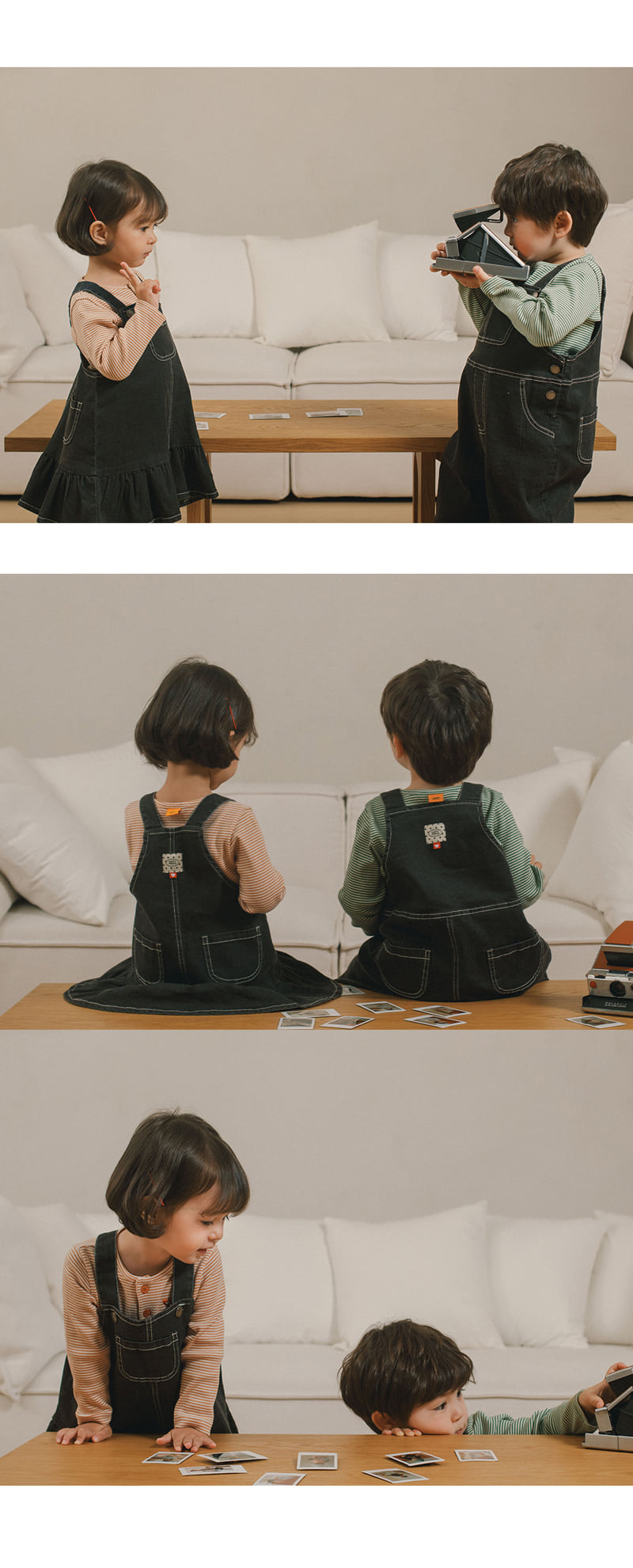Kids Clara - Korean Baby Fashion - #babyfever - Cottage Denim One-piece - 3
