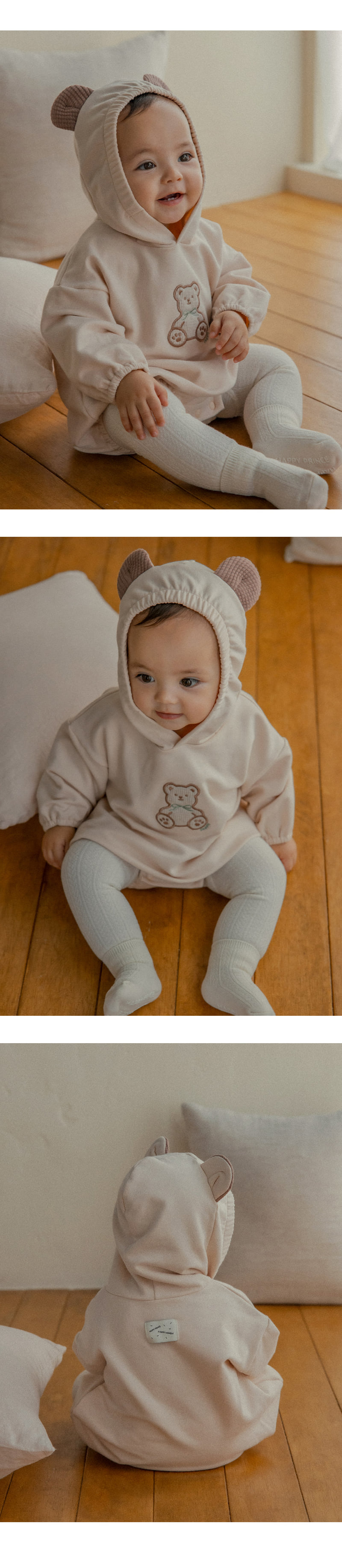 Kids Clara - Korean Baby Fashion - #babyfever - Popo Bear Bodysuit - 2