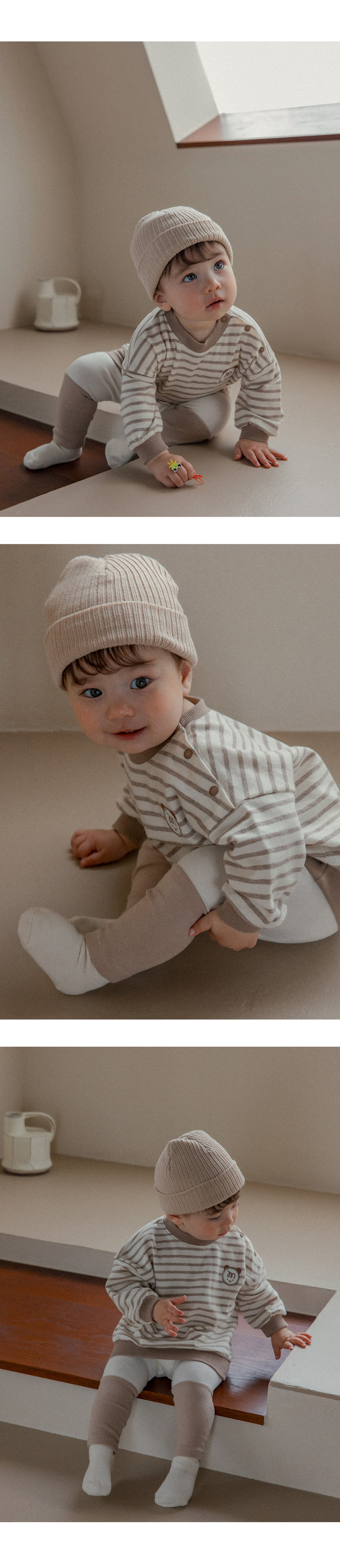 Kids Clara - Korean Baby Fashion - #babygirlfashion - Shyro Baby Leggings Set-up_Mocha Brown - 3