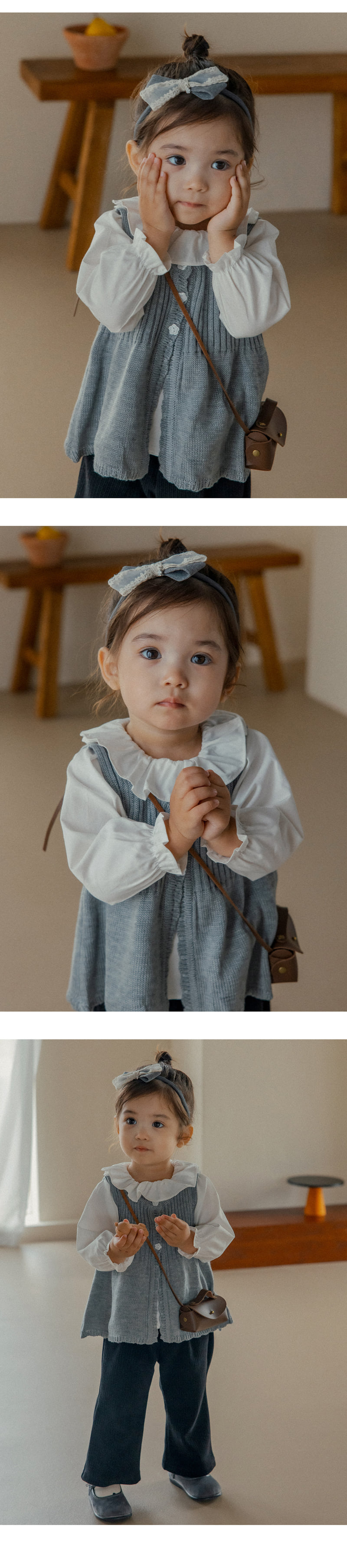 Kids Clara - Korean Baby Fashion - #babygirlfashion - Bella Knit Baby Vest - 3