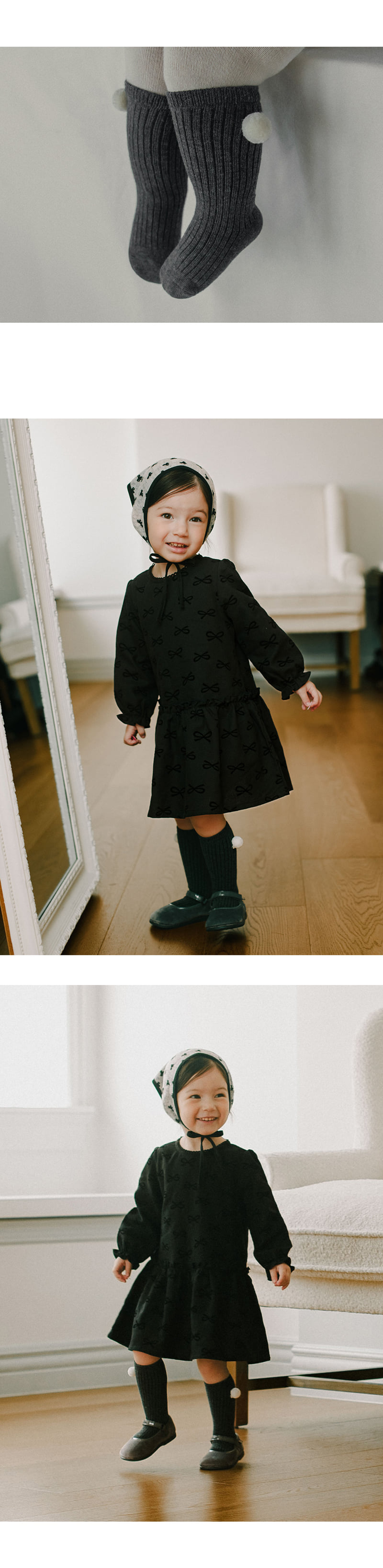 Kids Clara - Korean Baby Fashion - #babylifestyle - Bead Baby Knee Socks (set of 5) - 3