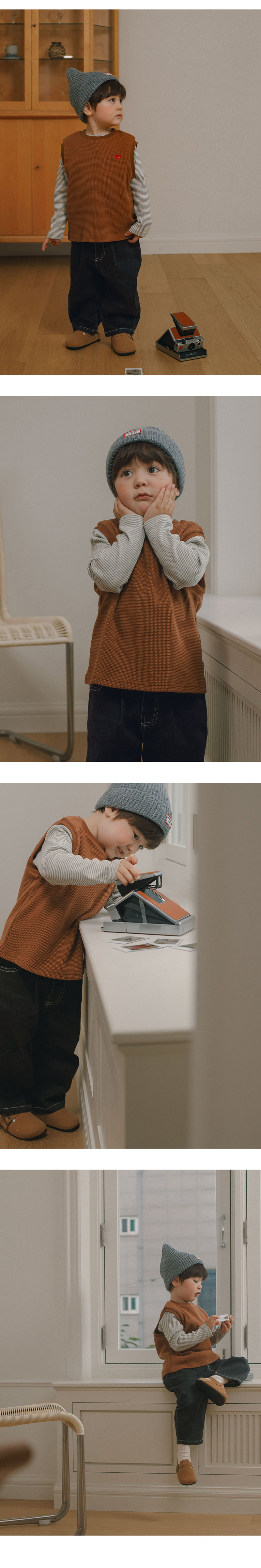 Kids Clara - Korean Baby Fashion - #babylifestyle - Moss Curved Denim Pants - 4