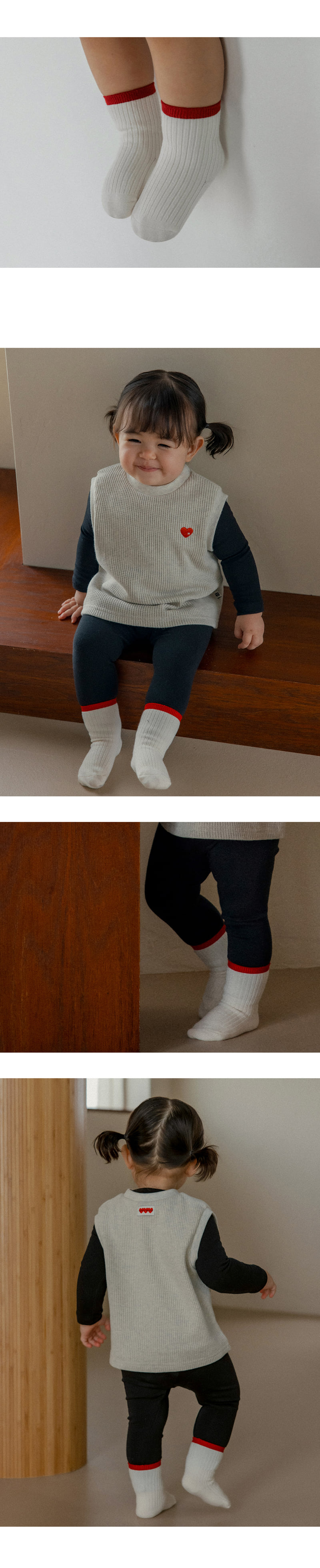 Kids Clara - Korean Baby Fashion - #babyootd - Eto Ribbed Socks (set of 5) - 6