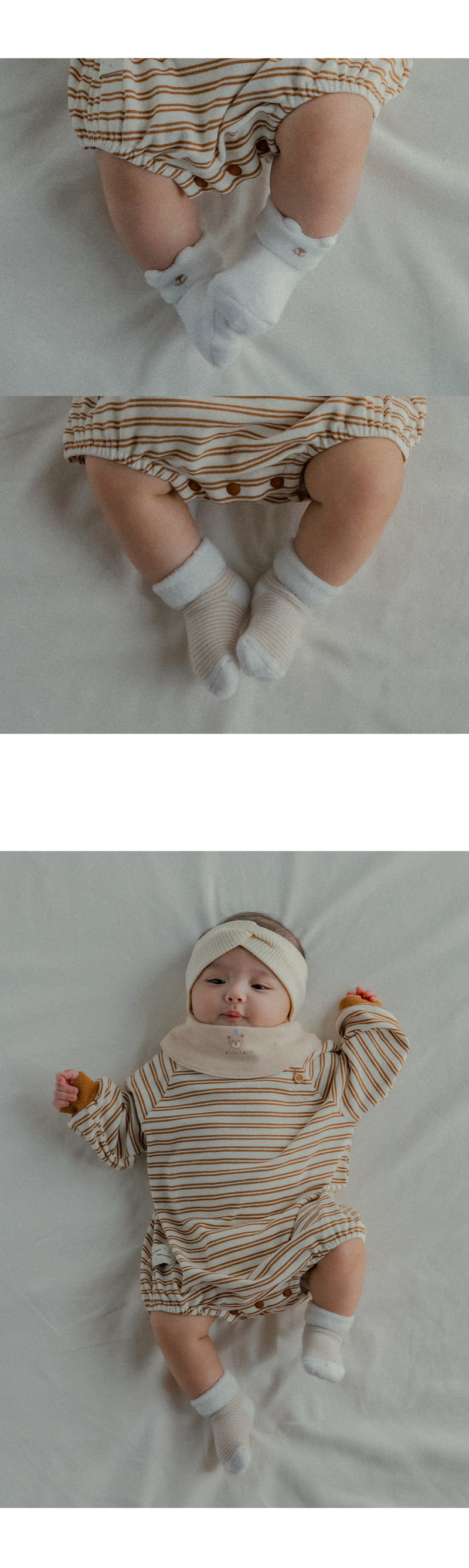 Kids Clara - Korean Baby Fashion - #babyootd - Gombi Newborn Socks 2-Piece Set (Set of 5) - 3