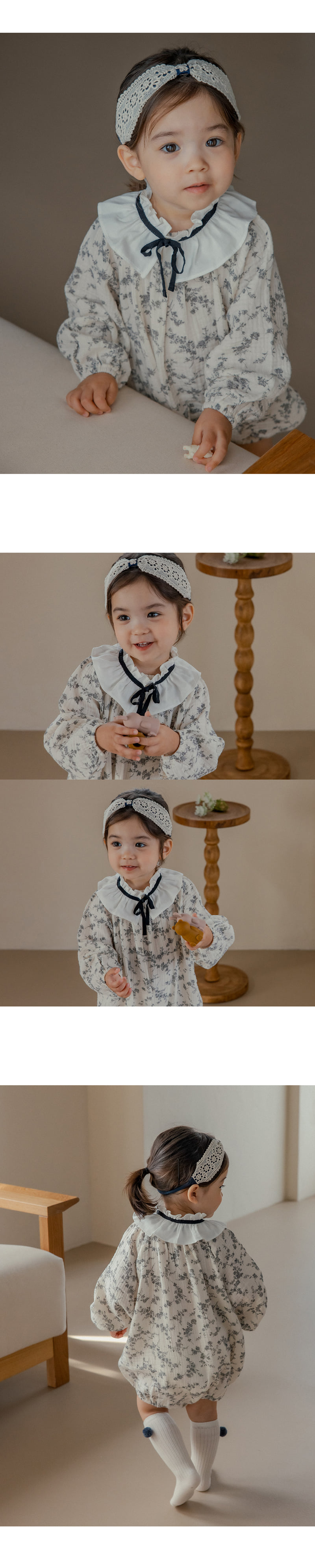 Kids Clara - Korean Baby Fashion - #babyootd - Liental Bodysuit Set - 2