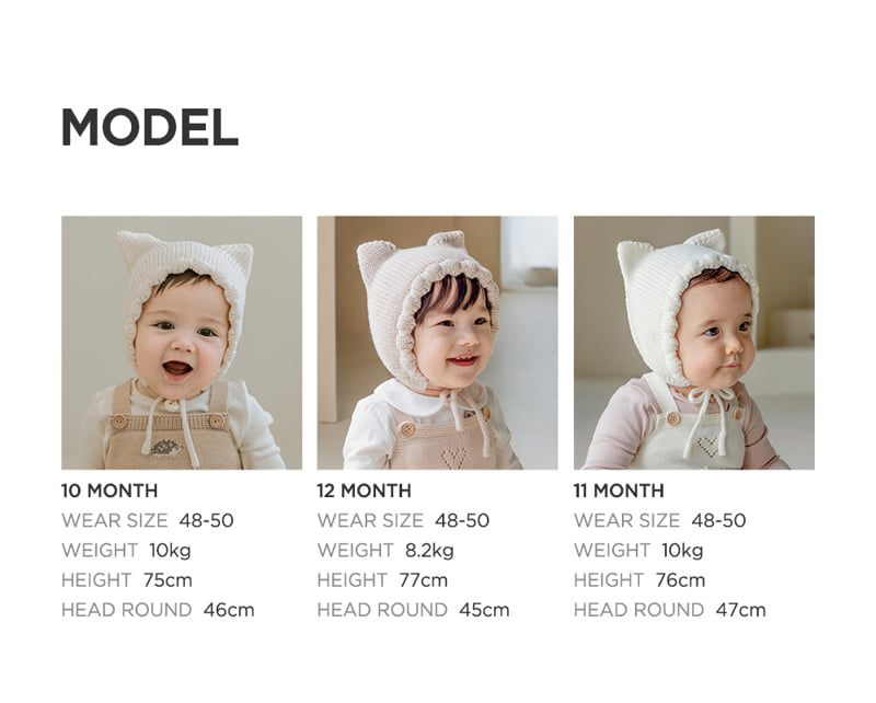 Kids Clara - Korean Baby Fashion - #babyootd - Fla Knit Baby Bonnet - 11