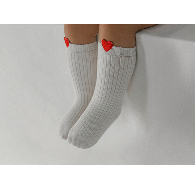 Kids Clara - Korean Baby Fashion - #babyoutfit - Heart Holic Baby Knee Socks (set of 5) - 3