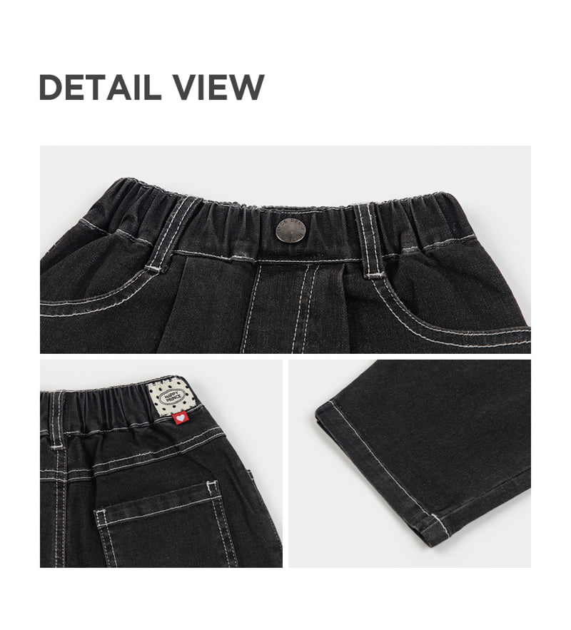 Kids Clara - Korean Baby Fashion - #babyoutfit - Moss Curved Denim Pants - 7