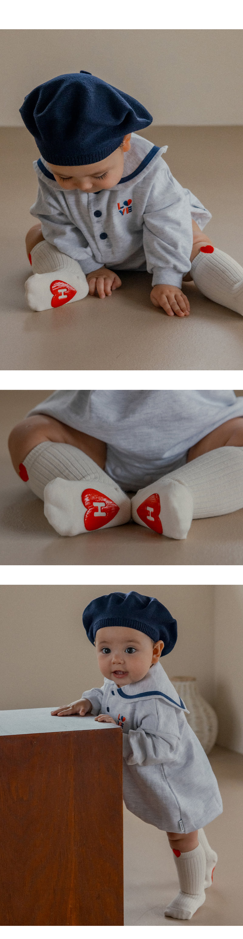 Kids Clara - Korean Baby Fashion - #babyoutfit - Heart Holic Baby Knee Socks (set of 5) - 4