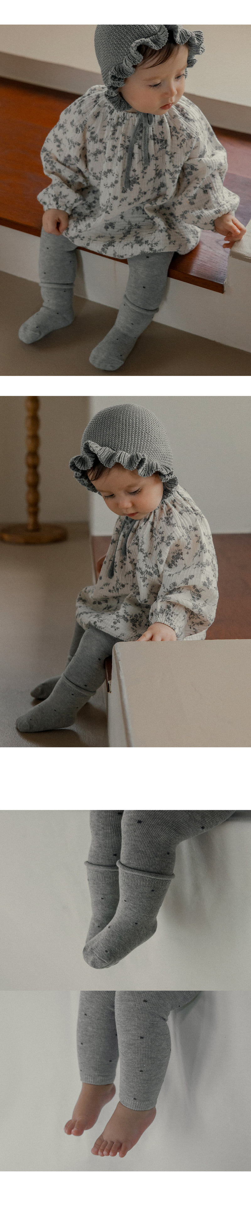 Kids Clara - Korean Baby Fashion - #babywear - Polka Baby Leggings Set (set of 5) - 2