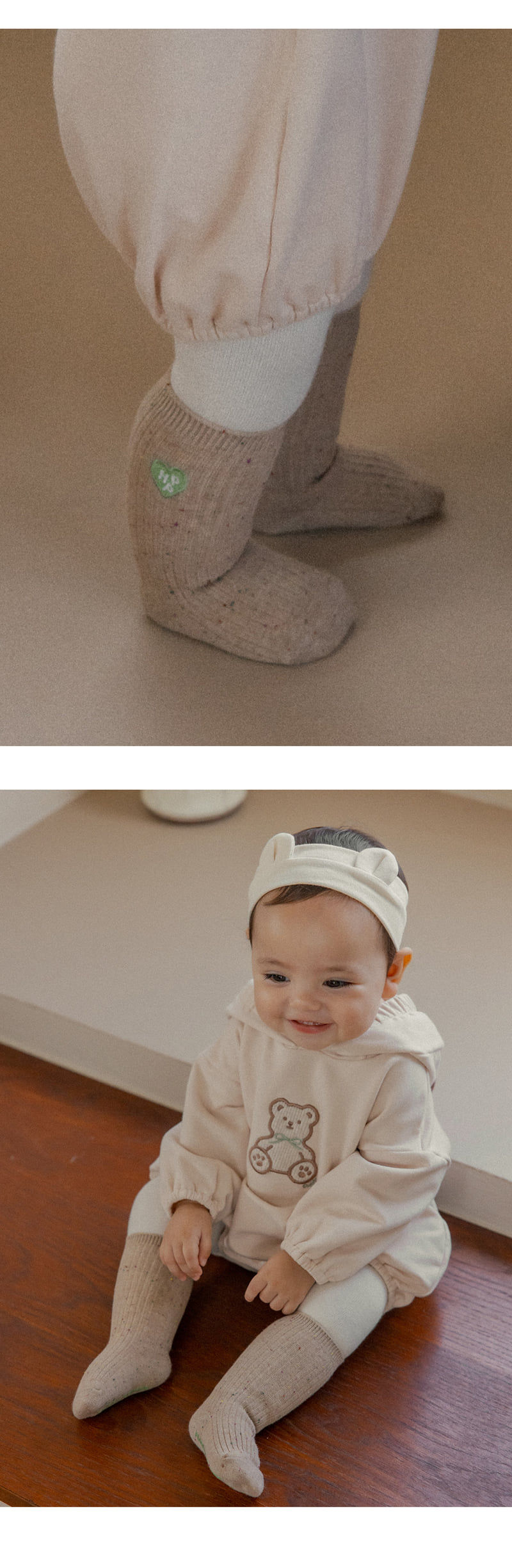 Kids Clara - Korean Baby Fashion - #onlinebabyboutique - Marble Ribbed Baby Knee Socks (Set of 5) - 3