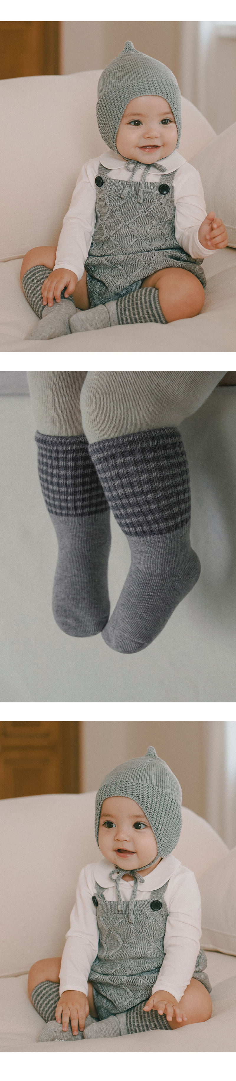 Kids Clara - Korean Baby Fashion - #onlinebabyboutique - Trend Warmer Socks 3-Piece Set (set of 5) - 2