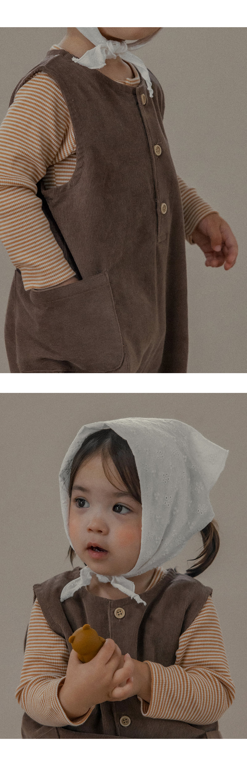 Kids Clara - Korean Baby Fashion - #onlinebabyshop - Nuts Baby Jumpsuit - 3