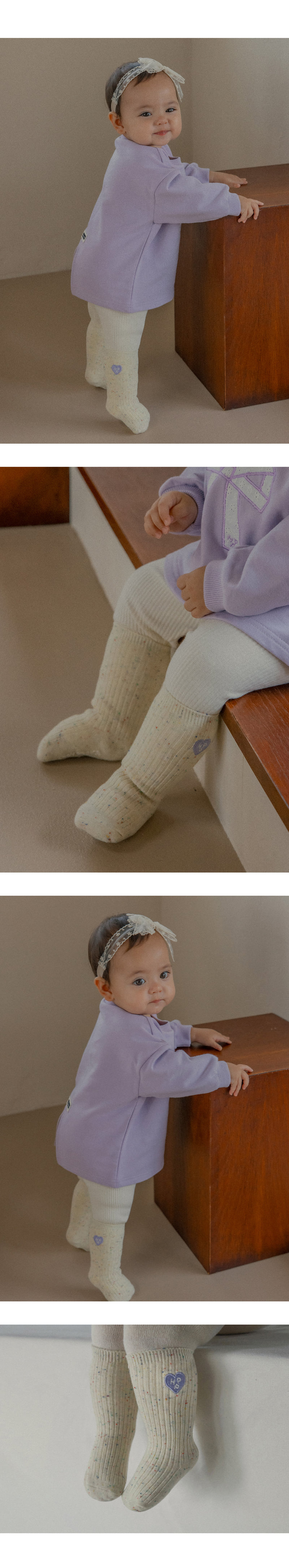 Kids Clara - Korean Baby Fashion - #onlinebabyboutique - Marble Ribbed Baby Knee Socks (Set of 5) - 4