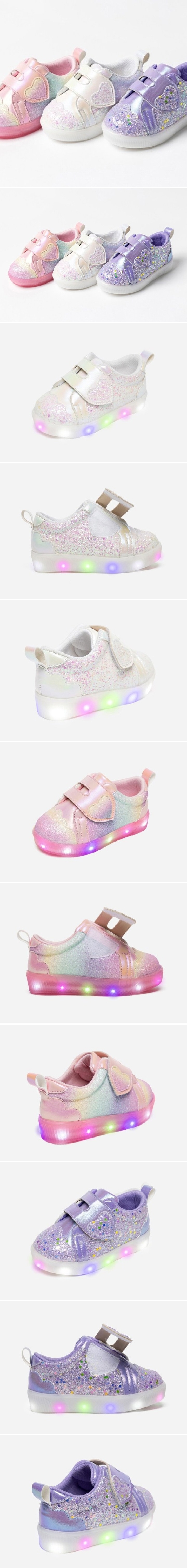 La Stella - Korean Children Fashion - #toddlerclothing - Wave Heart Sneakers