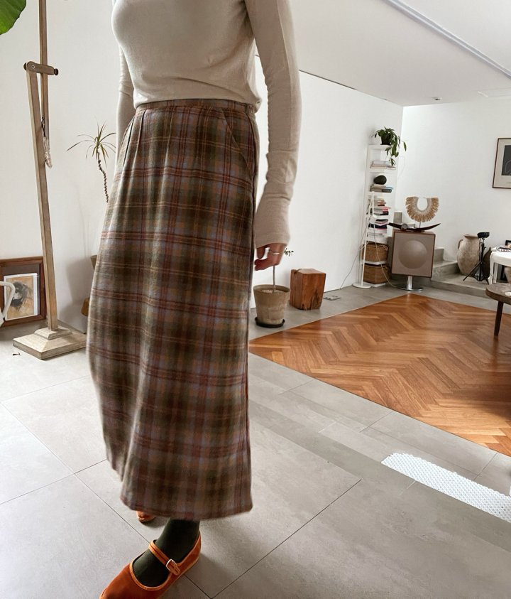 Lagrass - Korean Women Fashion - #momslook - Rye Check Skirt