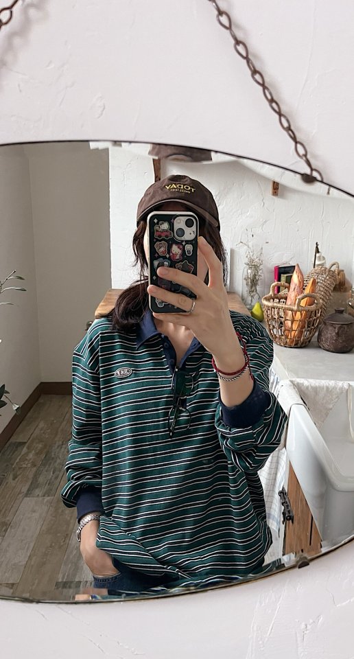 Lagrass - Korean Women Fashion - #momslook - Tommy Collar Tee - 8