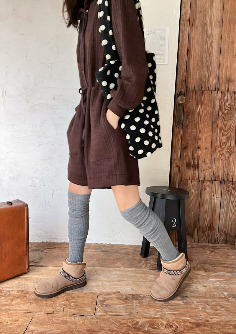 Lagrass - Korean Women Fashion - #momslook - Ribbed Knee Socks