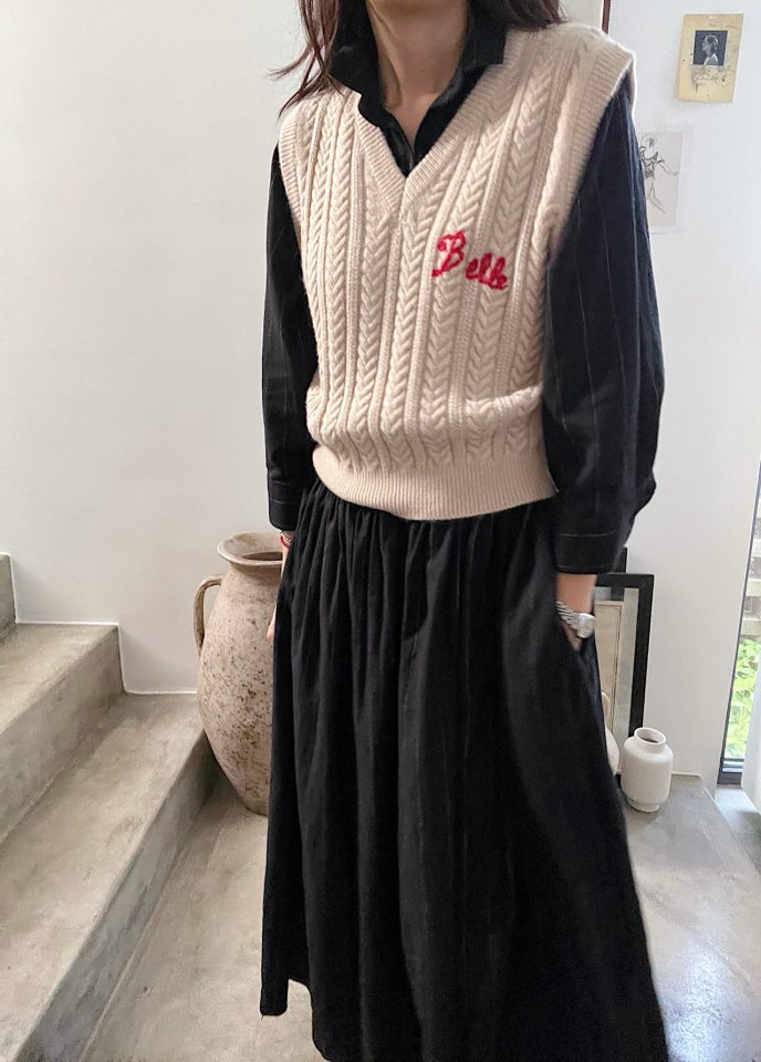 Lagrass - Korean Women Fashion - #vintagekidsstyle - Noir Vest - 4