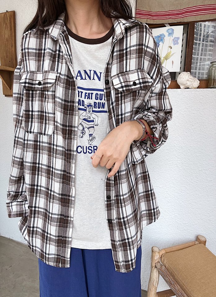 Lagrass - Korean Women Fashion - #pursuepretty - Dear Check Shirt - 2