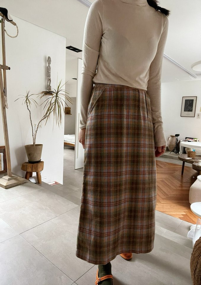 Lagrass - Korean Women Fashion - #restrostyle - Rye Check Skirt - 7