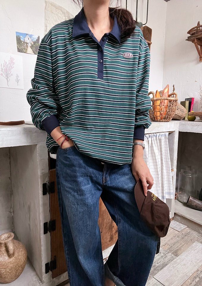 Lagrass - Korean Women Fashion - #restrostyle - Tommy Collar Tee - 3
