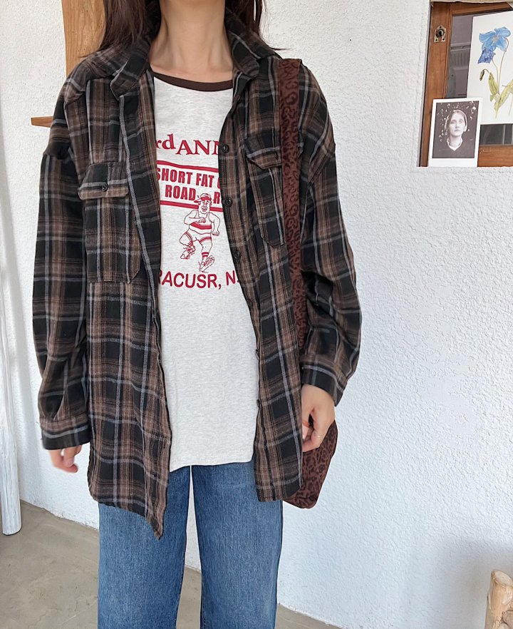 Lagrass - Korean Women Fashion - #restrostyle - Dear Check Shirt - 4