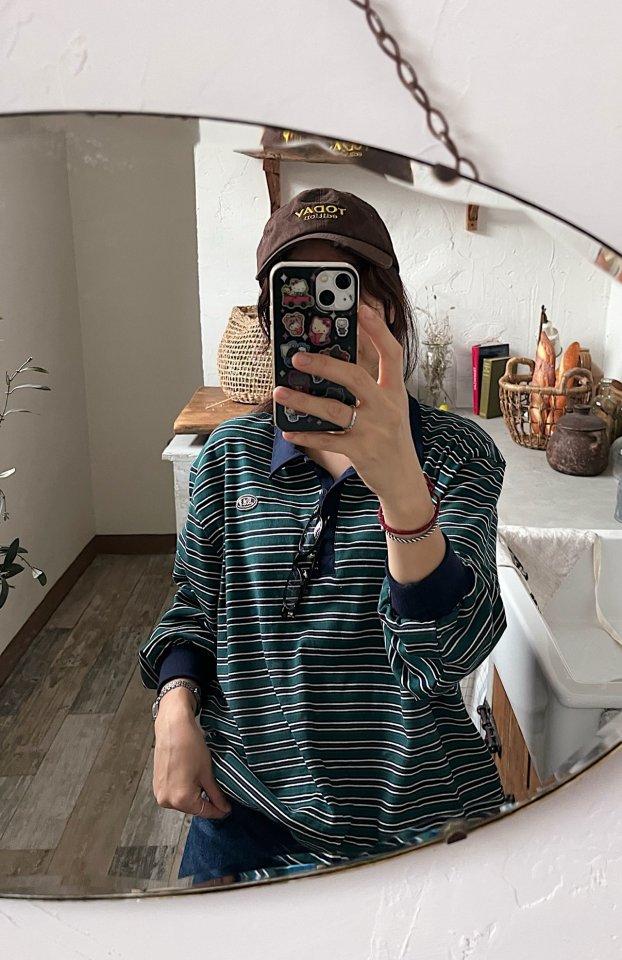 Lagrass - Korean Women Fashion - #restrostyle - Tommy Collar Tee - 4