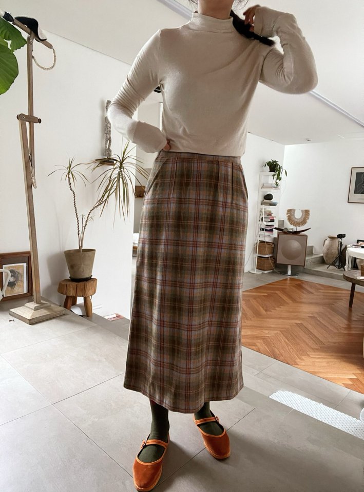 Lagrass - Korean Women Fashion - #shopsmall - Rye Check Skirt - 9