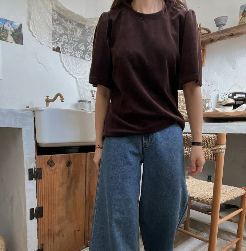 Lagrass - Korean Women Fashion - #shopsmall - Velour Tee - 11
